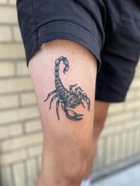 Scorpion leg tattoo