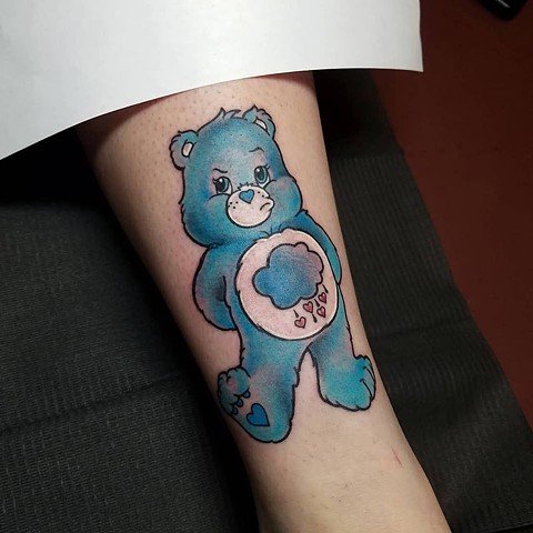 Grumpy Sparkle Bear by Jenna at Floaty Tattoo in Waukesha WI  rtattoo