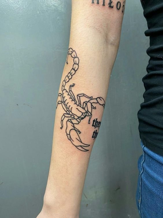 scorpion tattoo outline