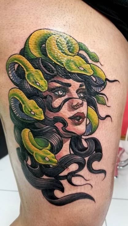 beautiful medusa tattoo