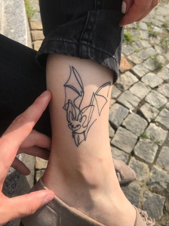 minimalist bat tattoos
